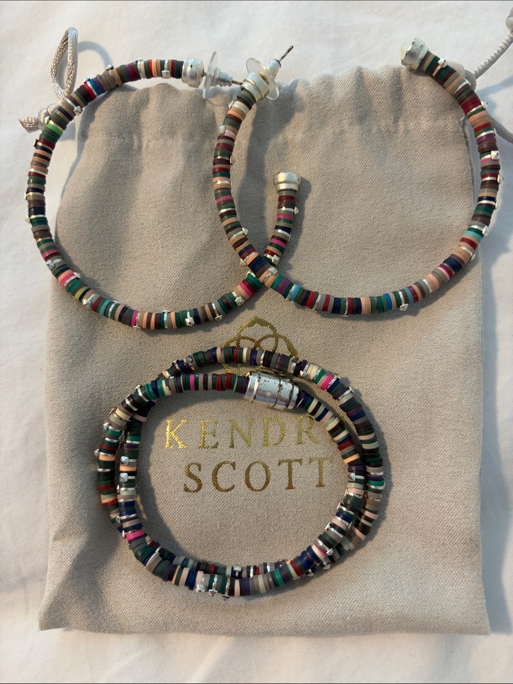 Kendra Scott Multicolor Vinyl Disc Hoop Earrings